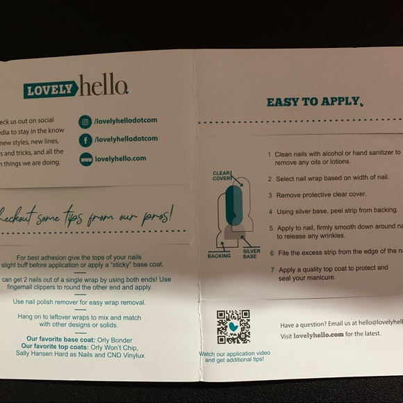 lovely hello Makeup Lovely Hello New Nail Strip Set Poshmark